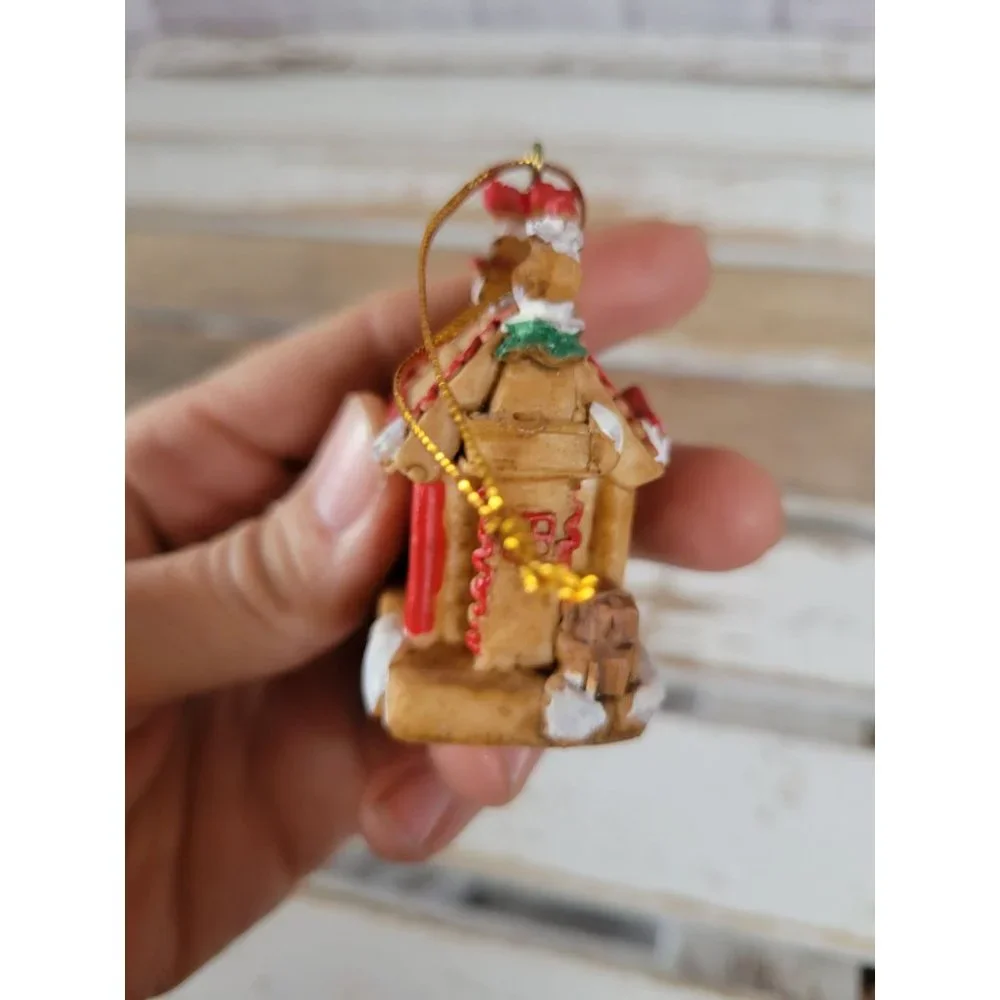 Candy gingerbread household ornament‎ vintage Xmas mini tree